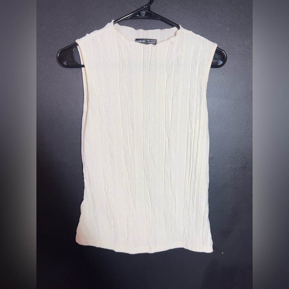 cream muscle dress shirt